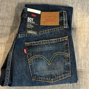 Levis Original Fit 501 Straight Button Fly Jeans